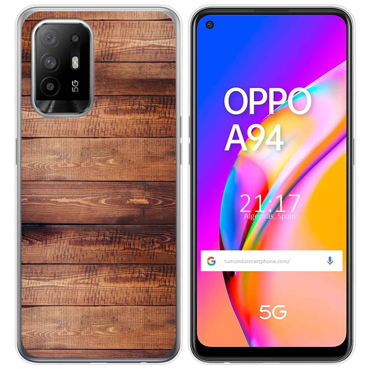 Funda Gel Tpu para Oppo A94 5G diseño Madera 02 Dibujos