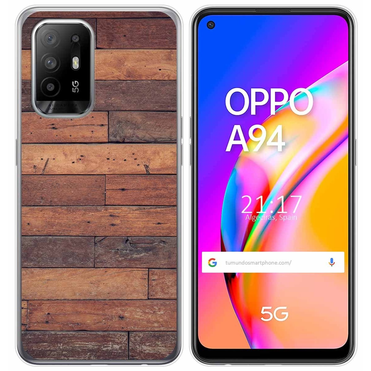 Funda Gel Tpu para Oppo A94 5G diseño Madera 03 Dibujos