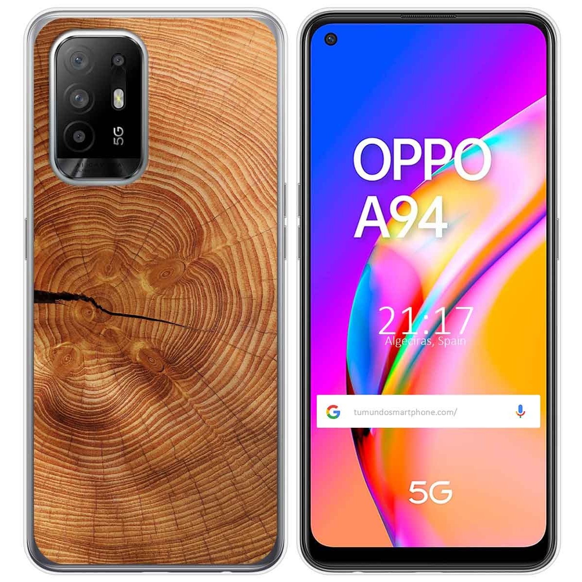 Funda Gel Tpu para Oppo A94 5G diseño Madera 04 Dibujos