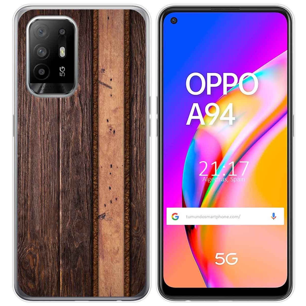 Funda Gel Tpu para Oppo A94 5G diseño Madera 05 Dibujos