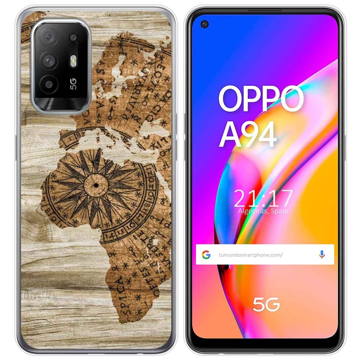 Funda Gel Tpu para Oppo A94 5G diseño Madera 07 Dibujos