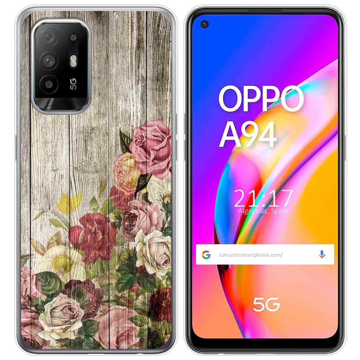 Funda Gel Tpu para Oppo A94 5G diseño Madera 08 Dibujos