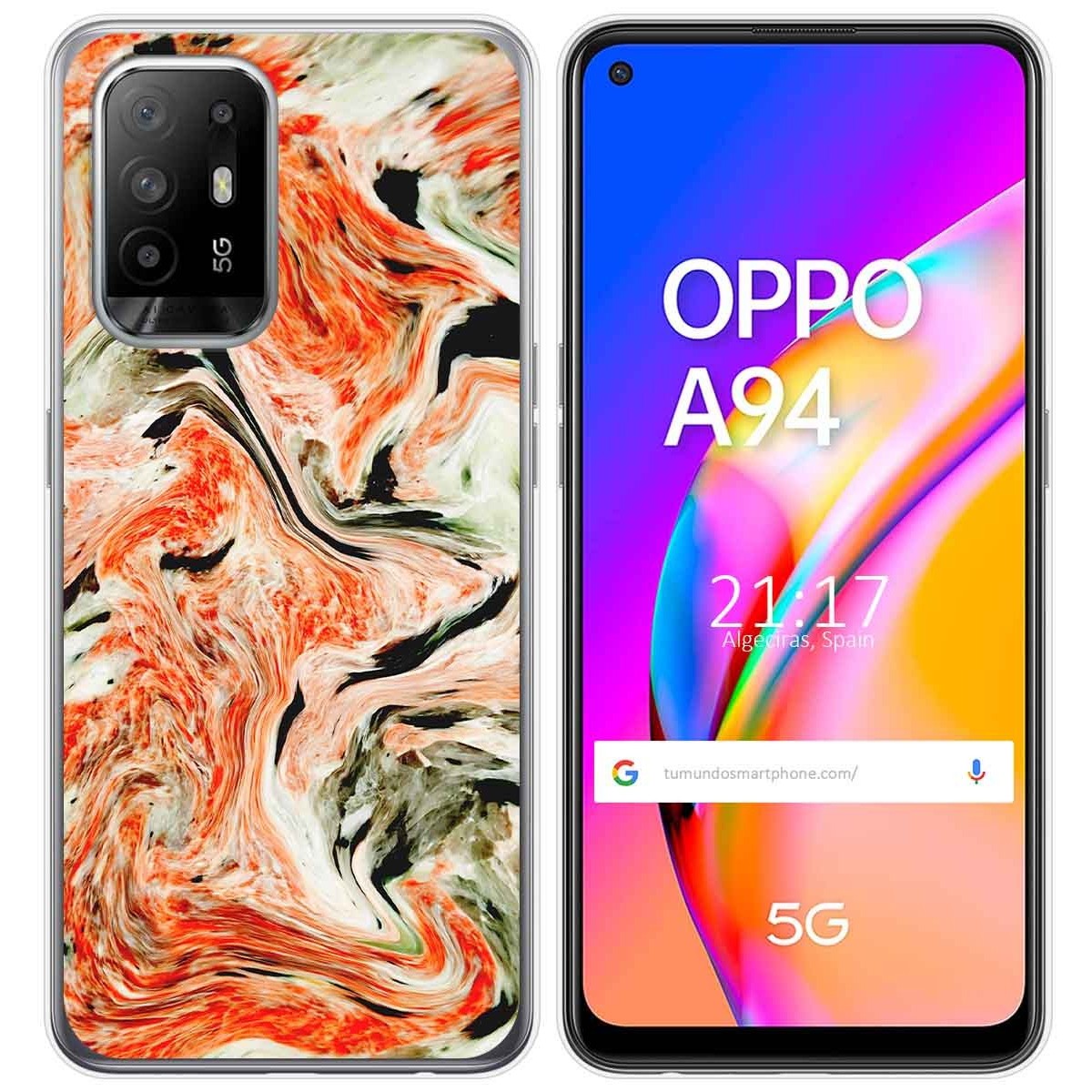 Funda Gel Tpu para Oppo A94 5G diseño Mármol 12 Dibujos