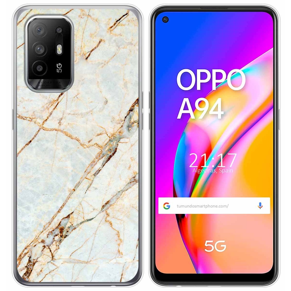 Funda Gel Tpu para Oppo A94 5G diseño Mármol 13 Dibujos