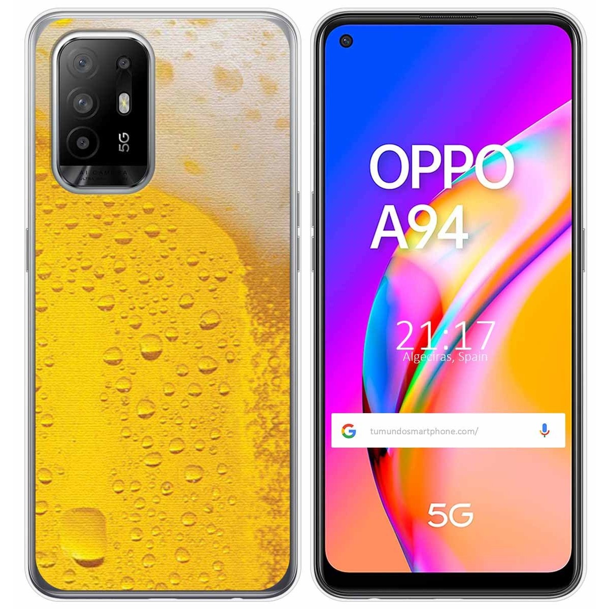 Funda Gel Tpu para Oppo A94 5G diseño Cerveza Dibujos