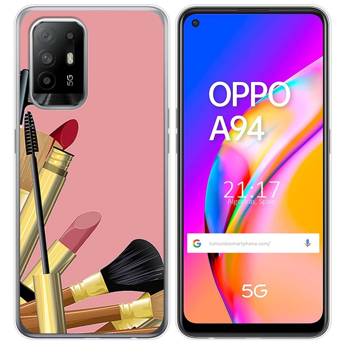 Funda Gel Tpu para Oppo A94 5G diseño Brochas Dibujos