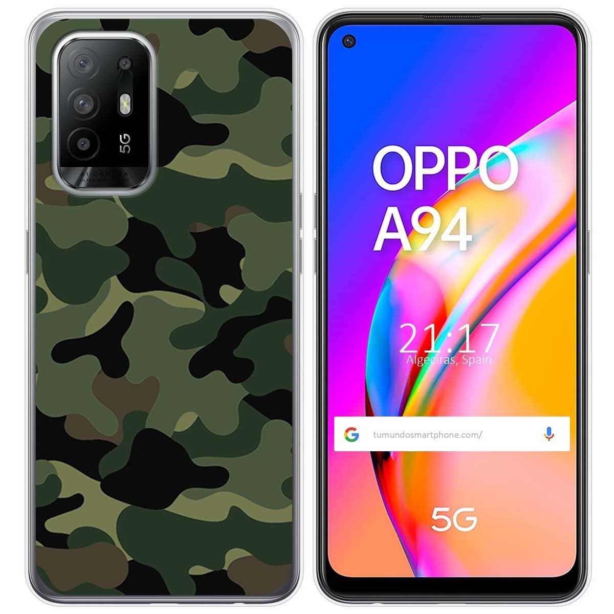 Funda Gel Tpu para Oppo A94 5G diseño Camuflaje Dibujos