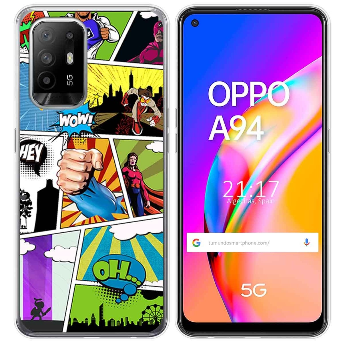 Funda Gel Tpu para Oppo A94 5G diseño Comic Dibujos
