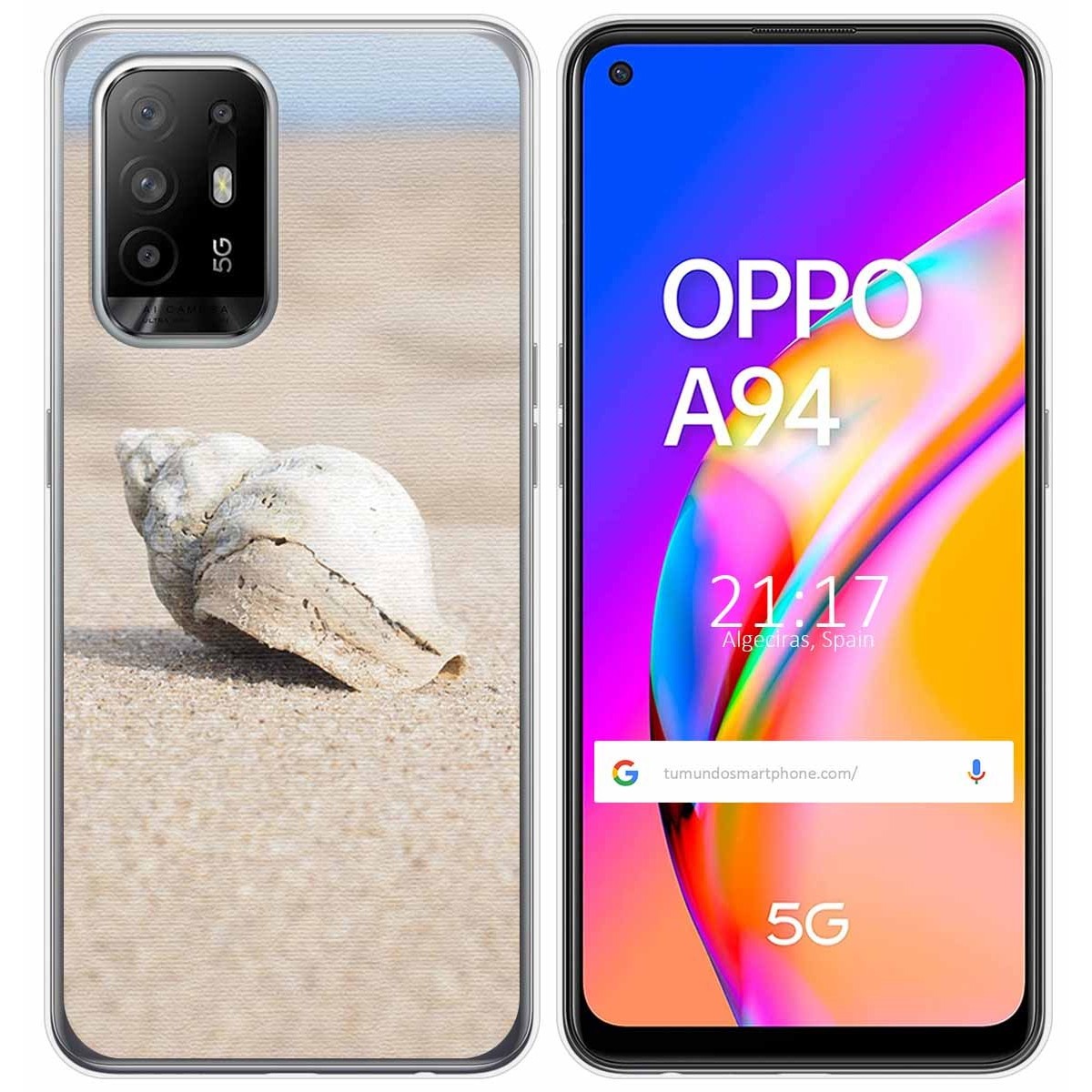 Funda Gel Tpu para Oppo A94 5G diseño Concha Dibujos