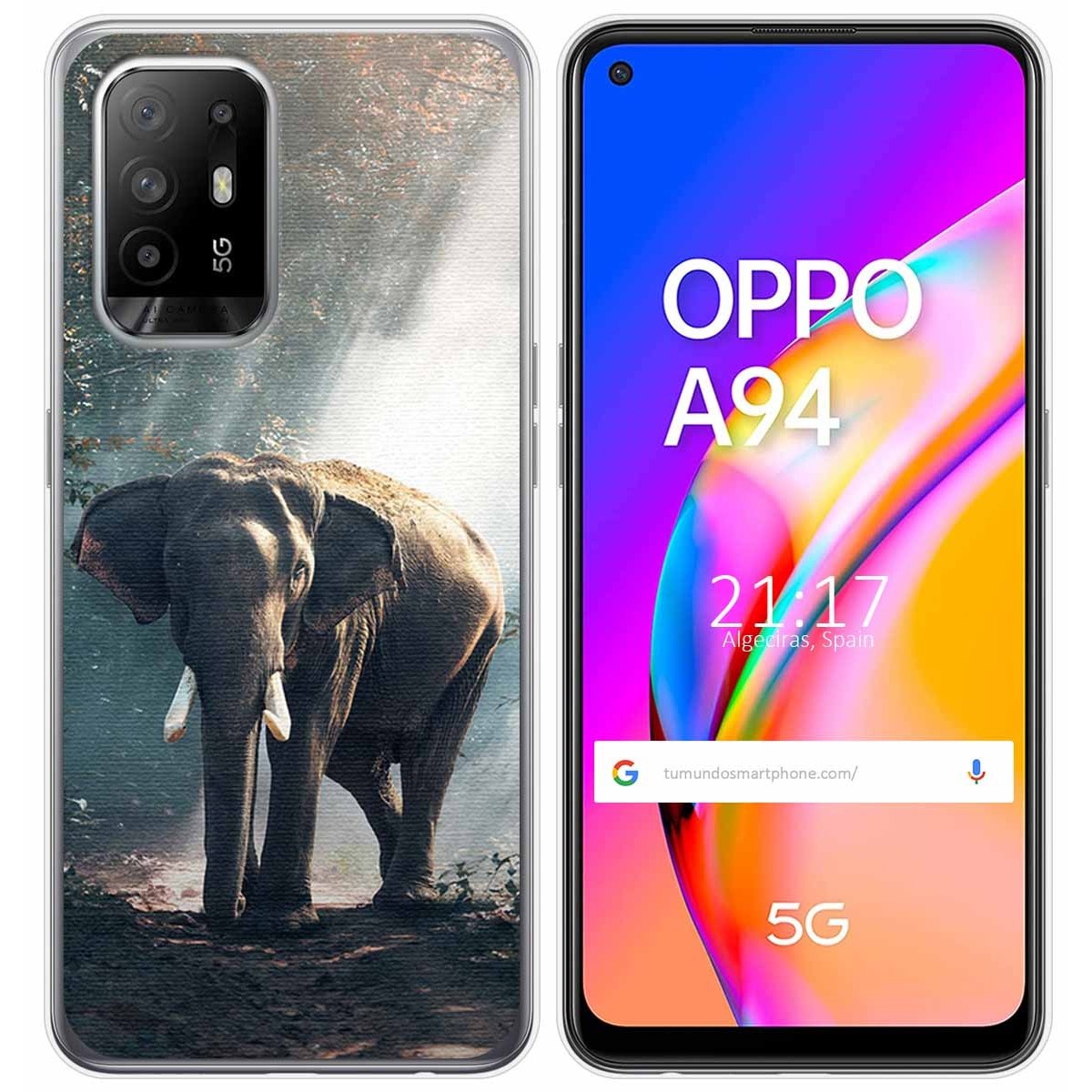 Funda Gel Tpu para Oppo A94 5G diseño Elefante Dibujos