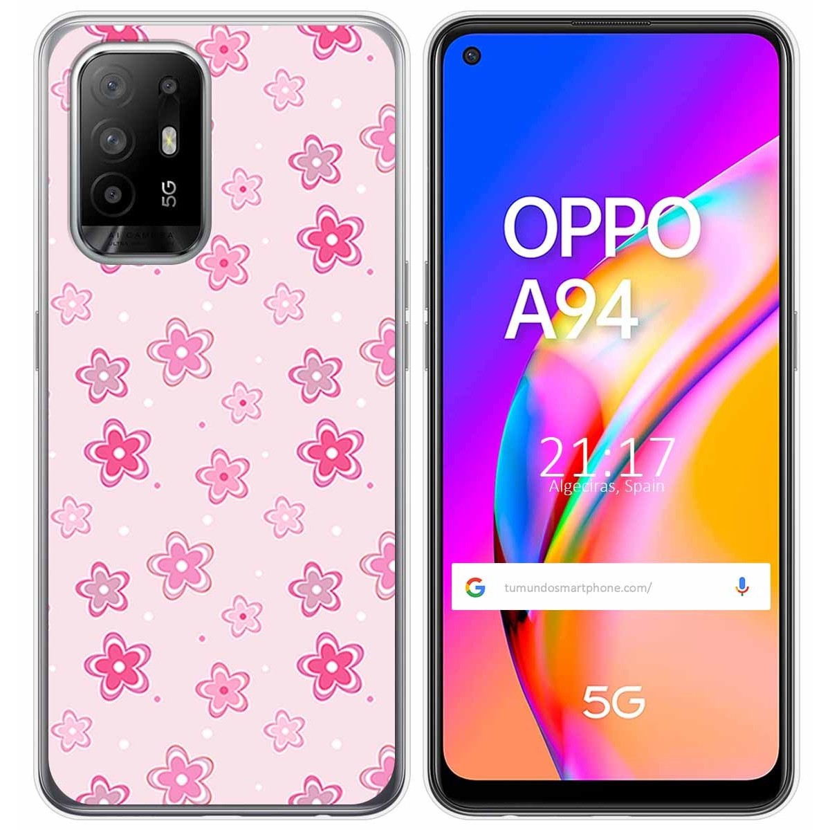 Funda Gel Tpu para Oppo A94 5G diseño Flores Dibujos