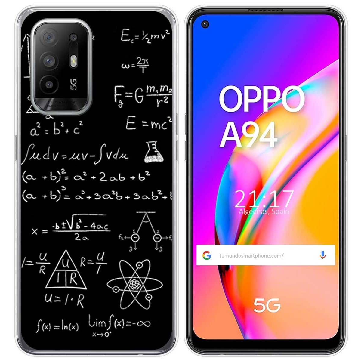 Funda Gel Tpu para Oppo A94 5G diseño Formulas Dibujos