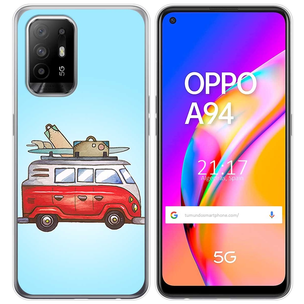 Funda Gel Tpu para Oppo A94 5G diseño Furgoneta Dibujos