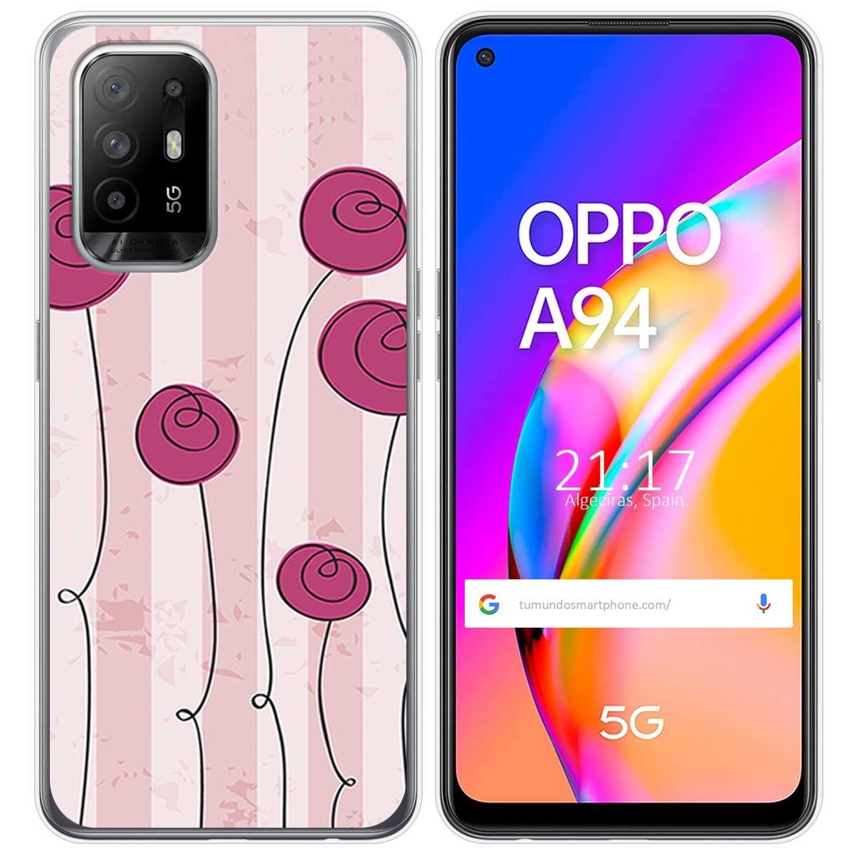 Funda Gel Tpu para Oppo A94 5G diseño Flores Vintage Dibujos
