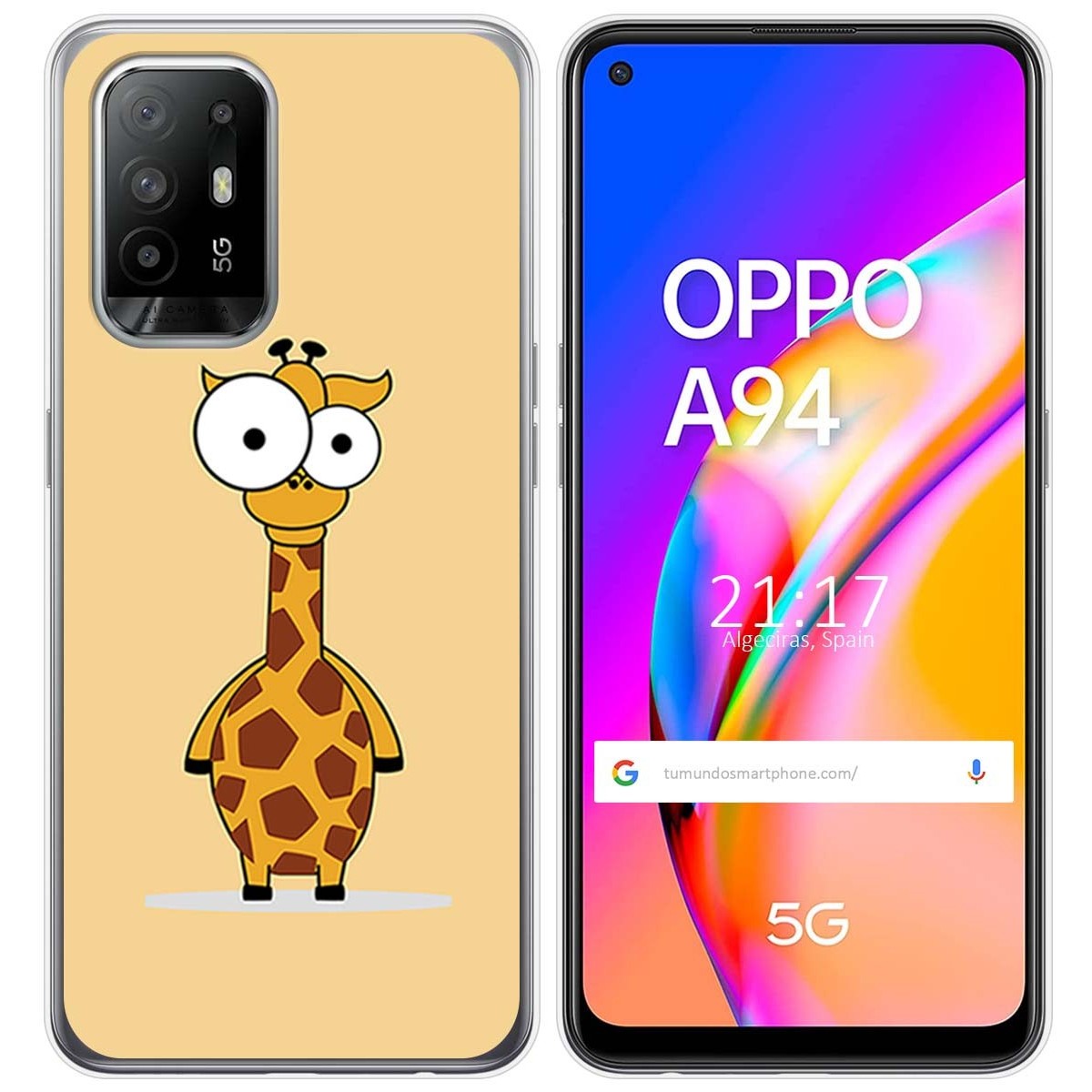 Funda Gel Tpu para Oppo A94 5G diseño Jirafa Dibujos