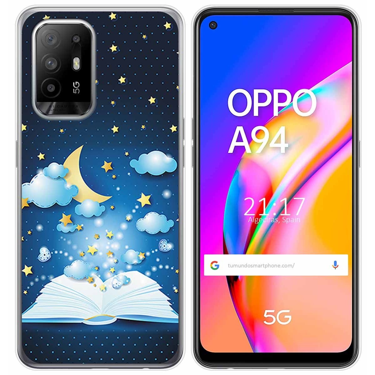 Funda Gel Tpu para Oppo A94 5G diseño Libro Cuentos Dibujos