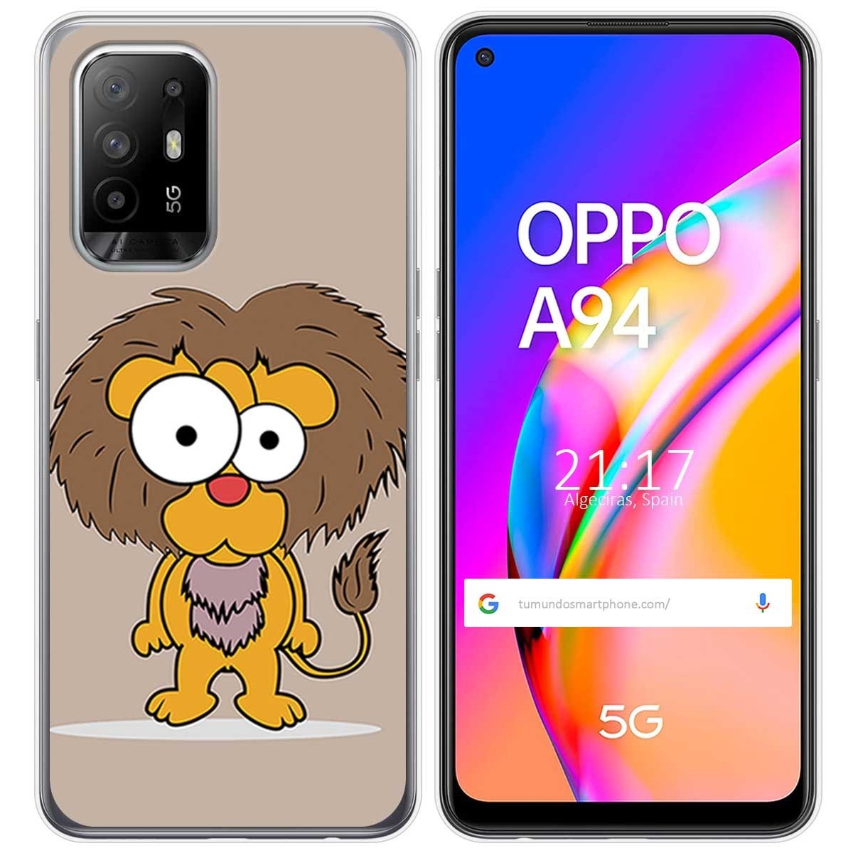 Funda Gel Tpu para Oppo A94 5G diseño Leon Dibujos