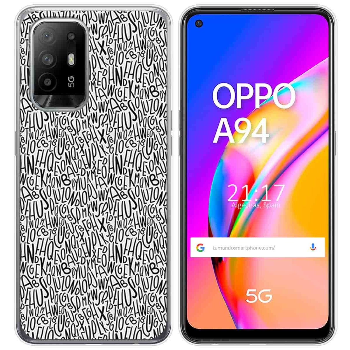 Funda Gel Tpu para Oppo A94 5G diseño Letras Dibujos