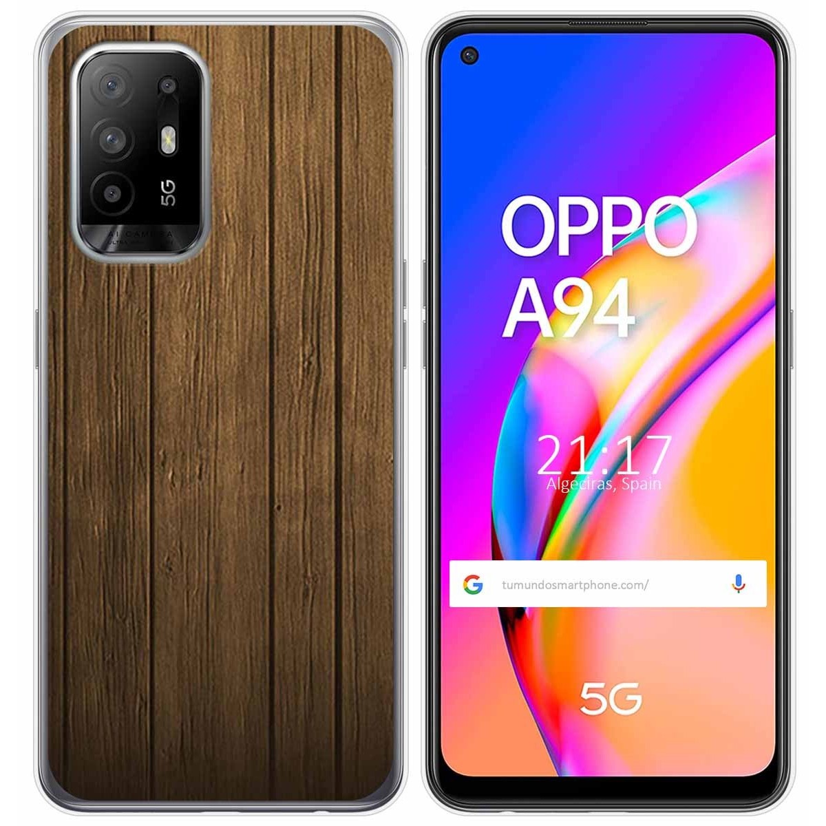 Funda Gel Tpu para Oppo A94 5G diseño Madera Dibujos