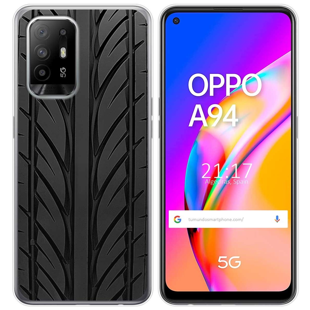 Funda Gel Tpu para Oppo A94 5G diseño Neumatico Dibujos