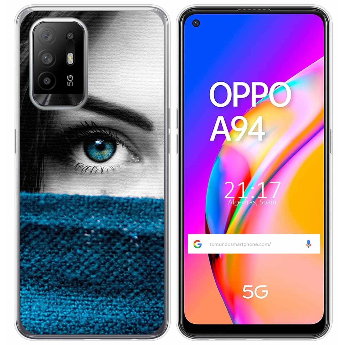Funda Gel Tpu para Oppo A94 5G diseño Ojo Dibujos