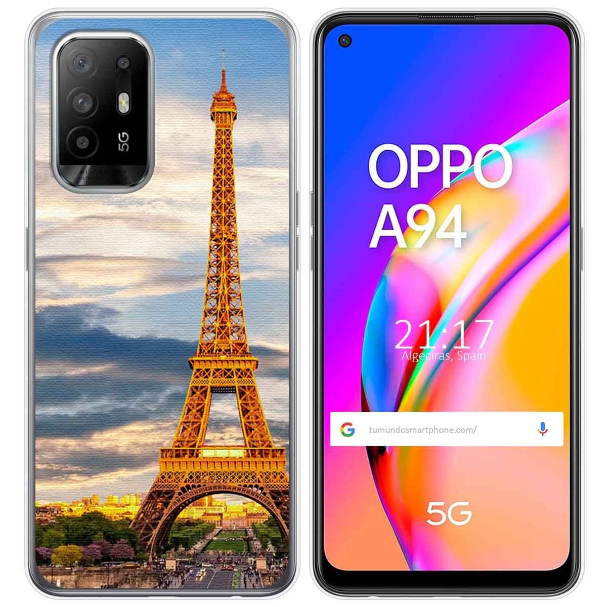 Funda Gel Tpu para Oppo A94 5G diseño Paris Dibujos
