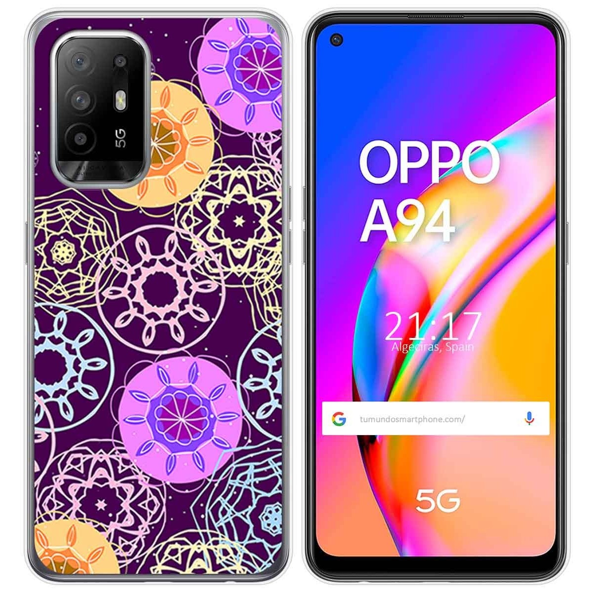 Funda Gel Tpu para Oppo A94 5G diseño Radial Dibujos