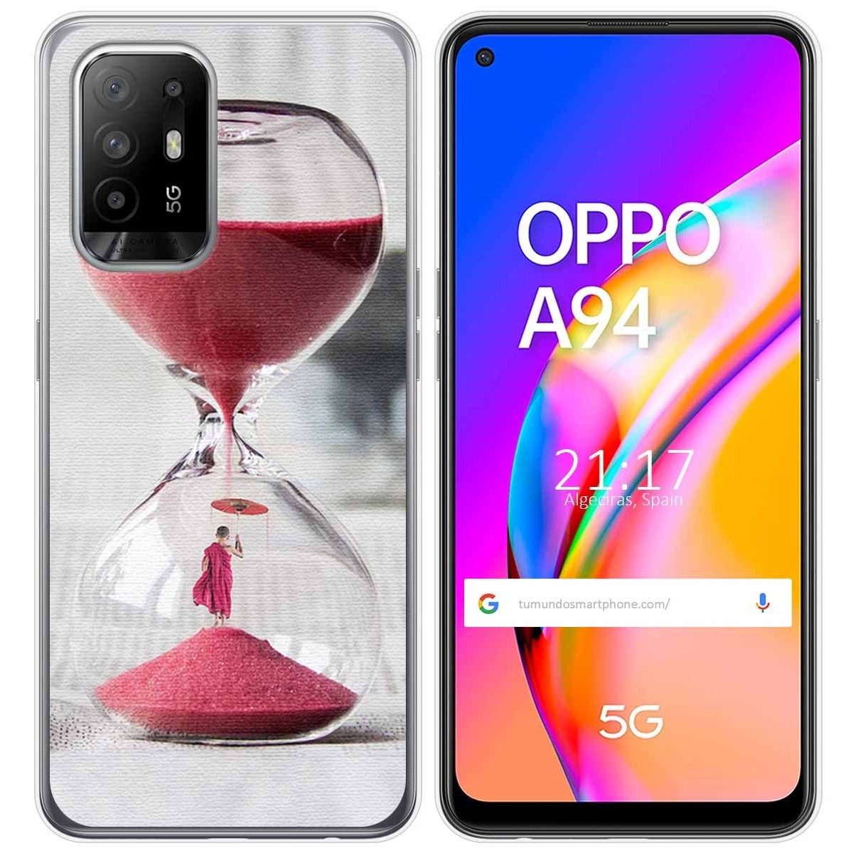 Funda Gel Tpu para Oppo A94 5G diseño Reloj Dibujos