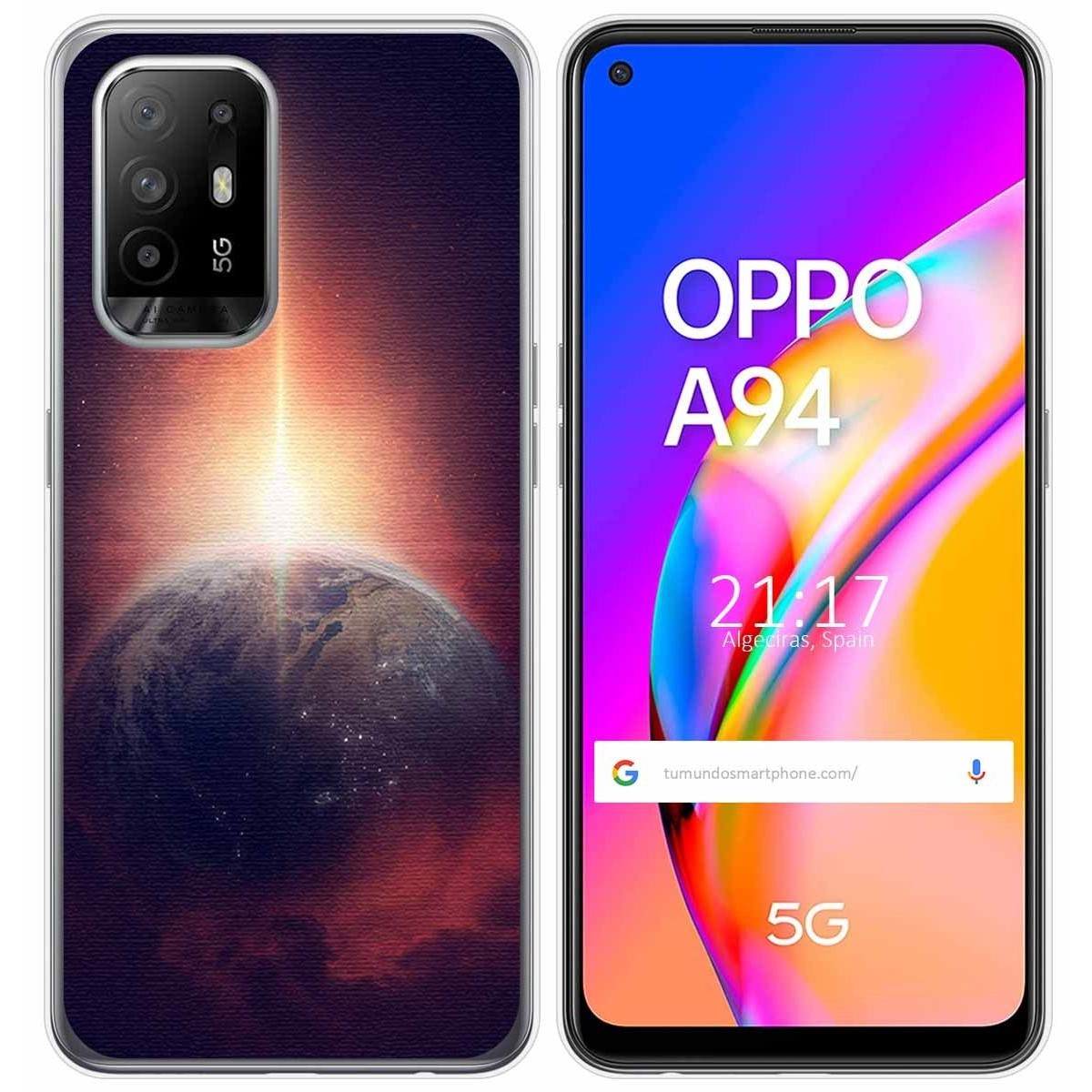 Funda Gel Tpu para Oppo A94 5G diseño Tierra Dibujos
