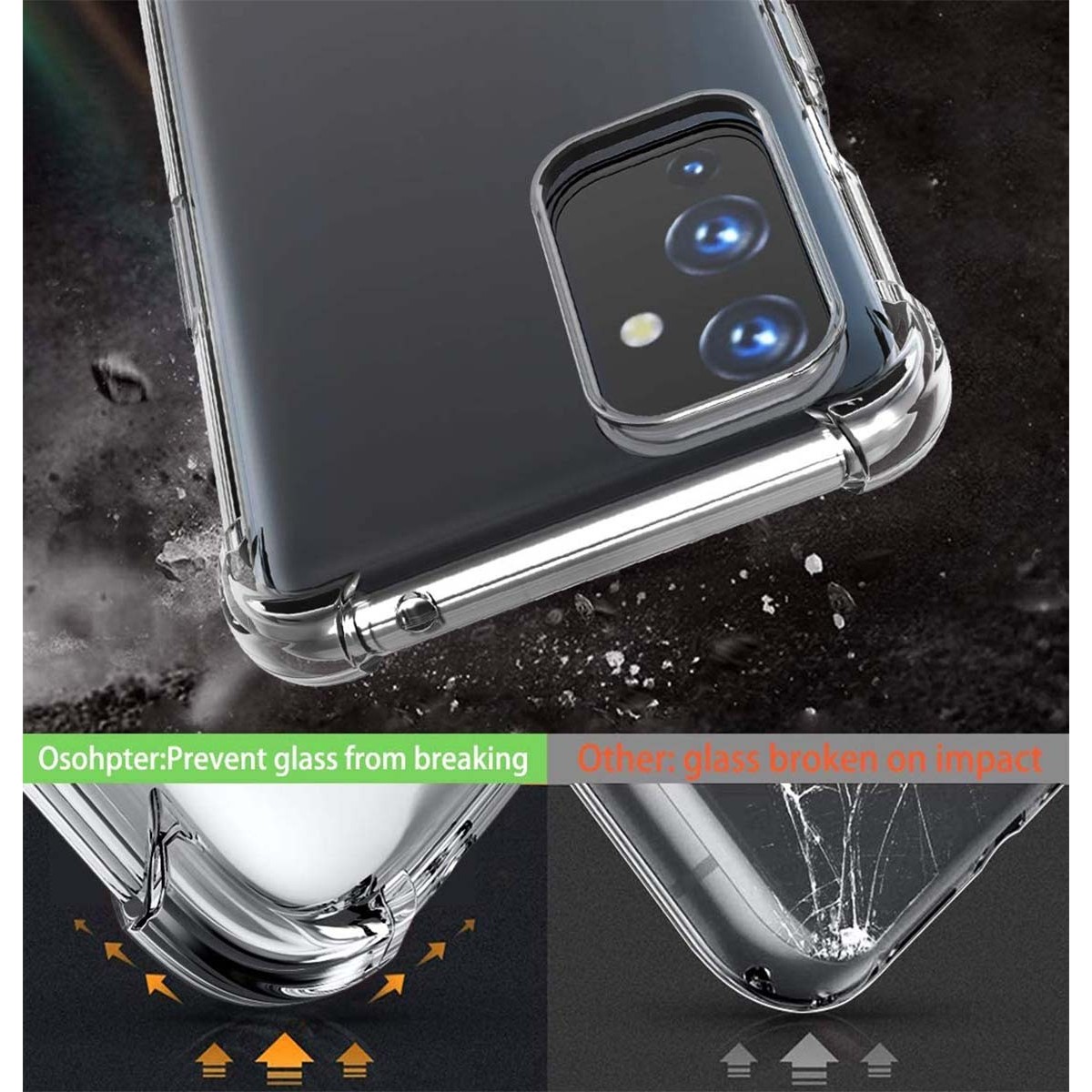 Funda Gel Tpu Anti-Shock Transparente para OnePlus 9 5G