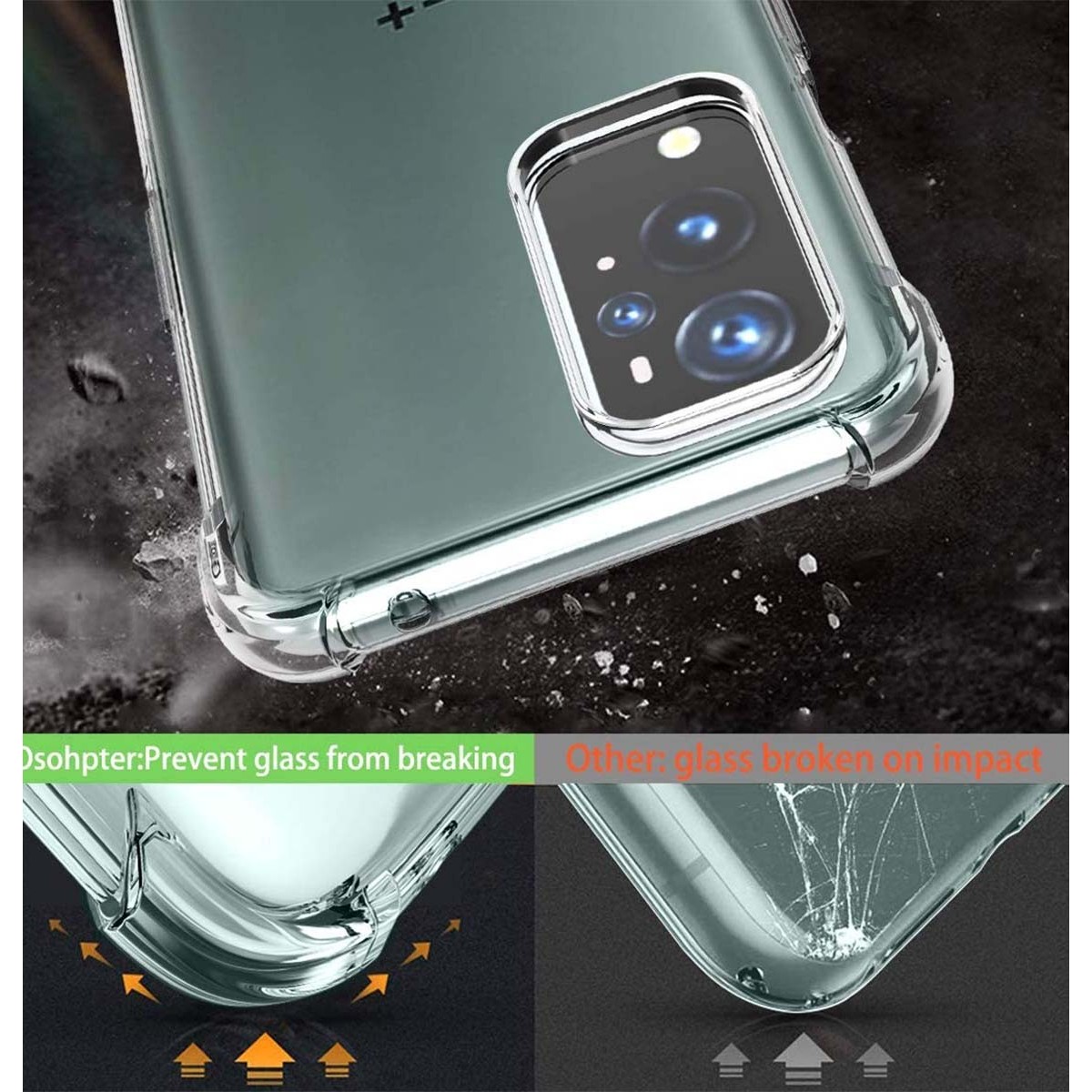 Funda Gel Tpu Anti-Shock Transparente para OnePlus 9 Pro 5G