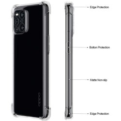 Funda Gel Tpu Anti-Shock Transparente para Oppo Find X3 Pro 5G 2
