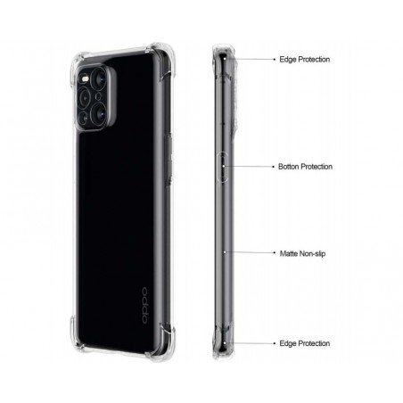 Funda Gel Tpu Anti-Shock Transparente para Oppo Find X3 Pro 5G