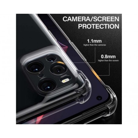 Funda Gel Tpu Anti-Shock Transparente para Oppo Find X3 Pro 5G
