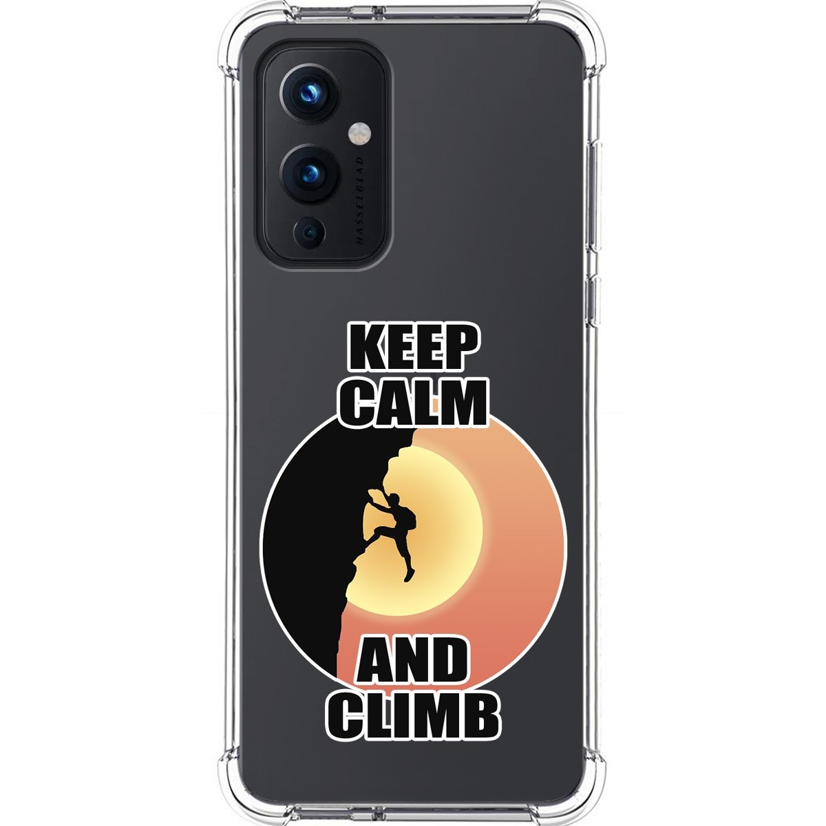 Funda Silicona Antigolpes para OnePlus 9 5G diseño Hombre Escalada Dibujos