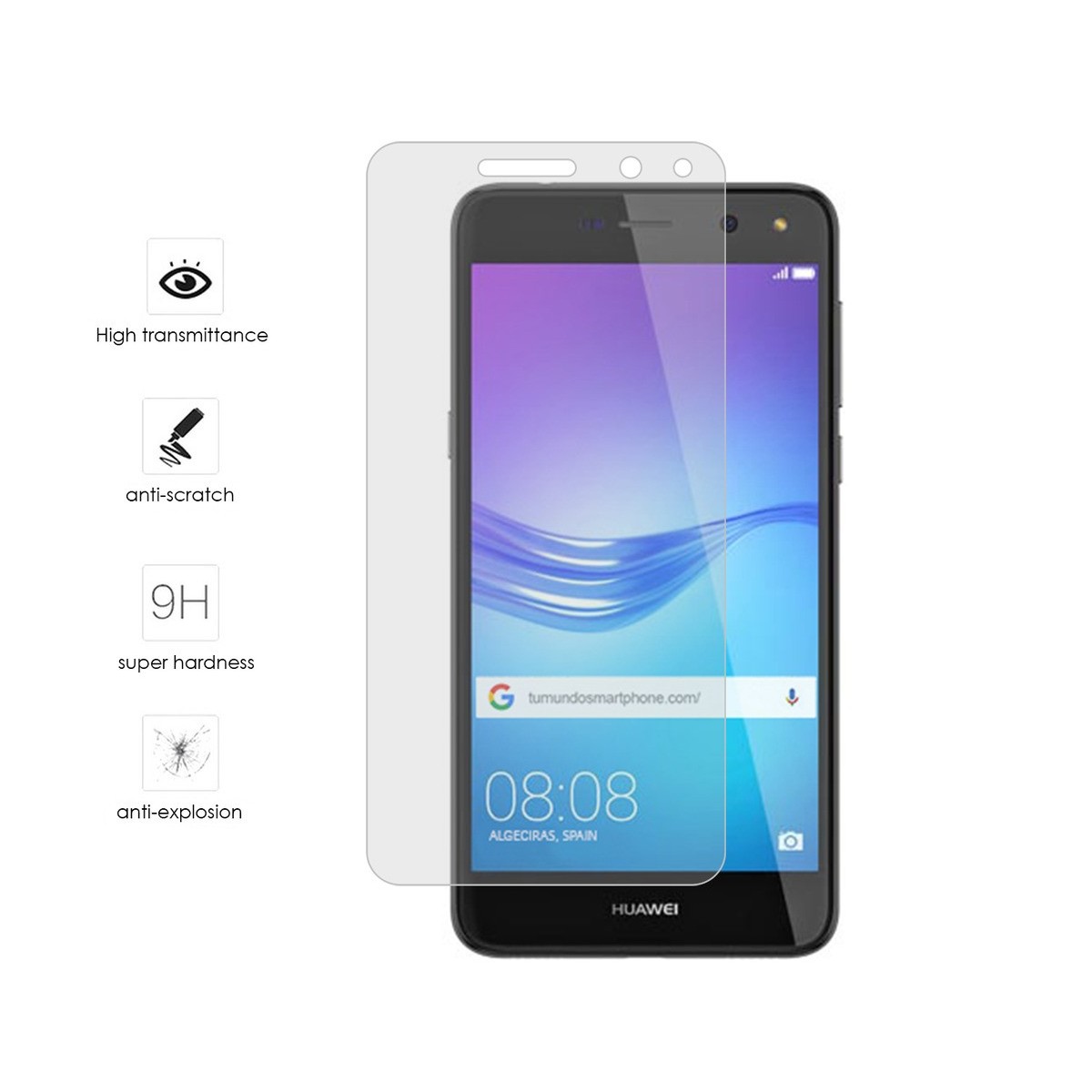 Protector Cristal Templado para Huawei Y6 2017 Vidrio