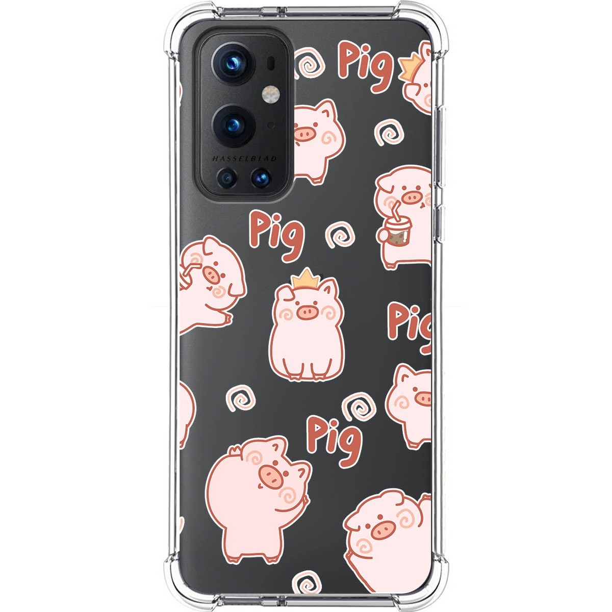 Funda Silicona Antigolpes para OnePlus 9 Pro 5G diseño Cerdos Dibujos