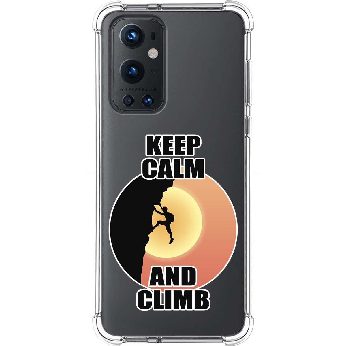 Funda Silicona Antigolpes para OnePlus 9 Pro 5G diseño Hombre Escalada Dibujos