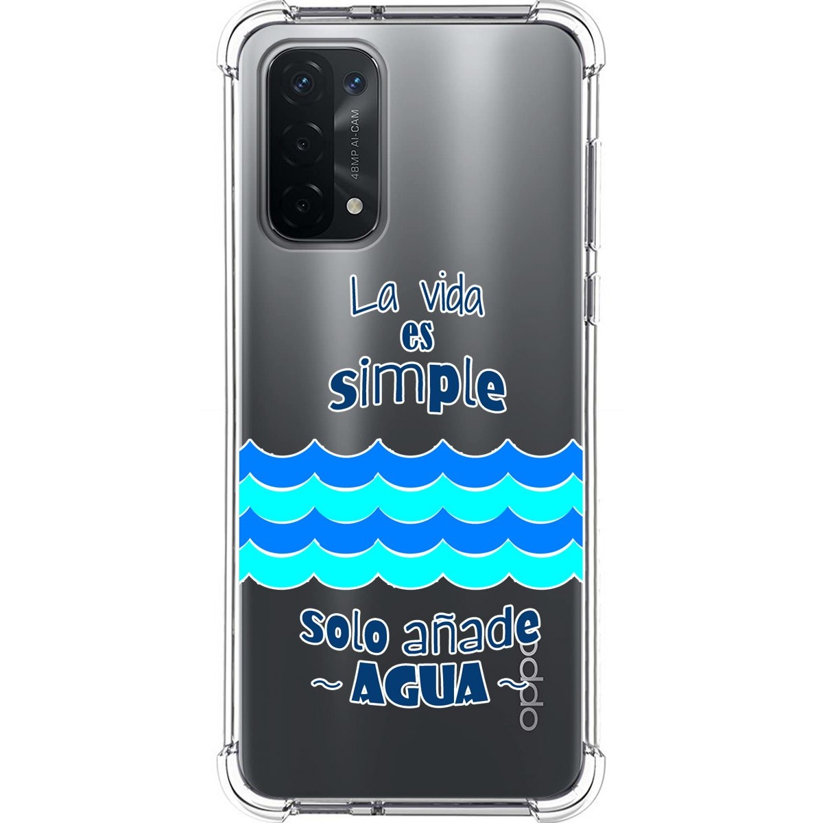 Funda Silicona Antigolpes para Oppo A54 5G / A74 5G diseño Agua Dibujos