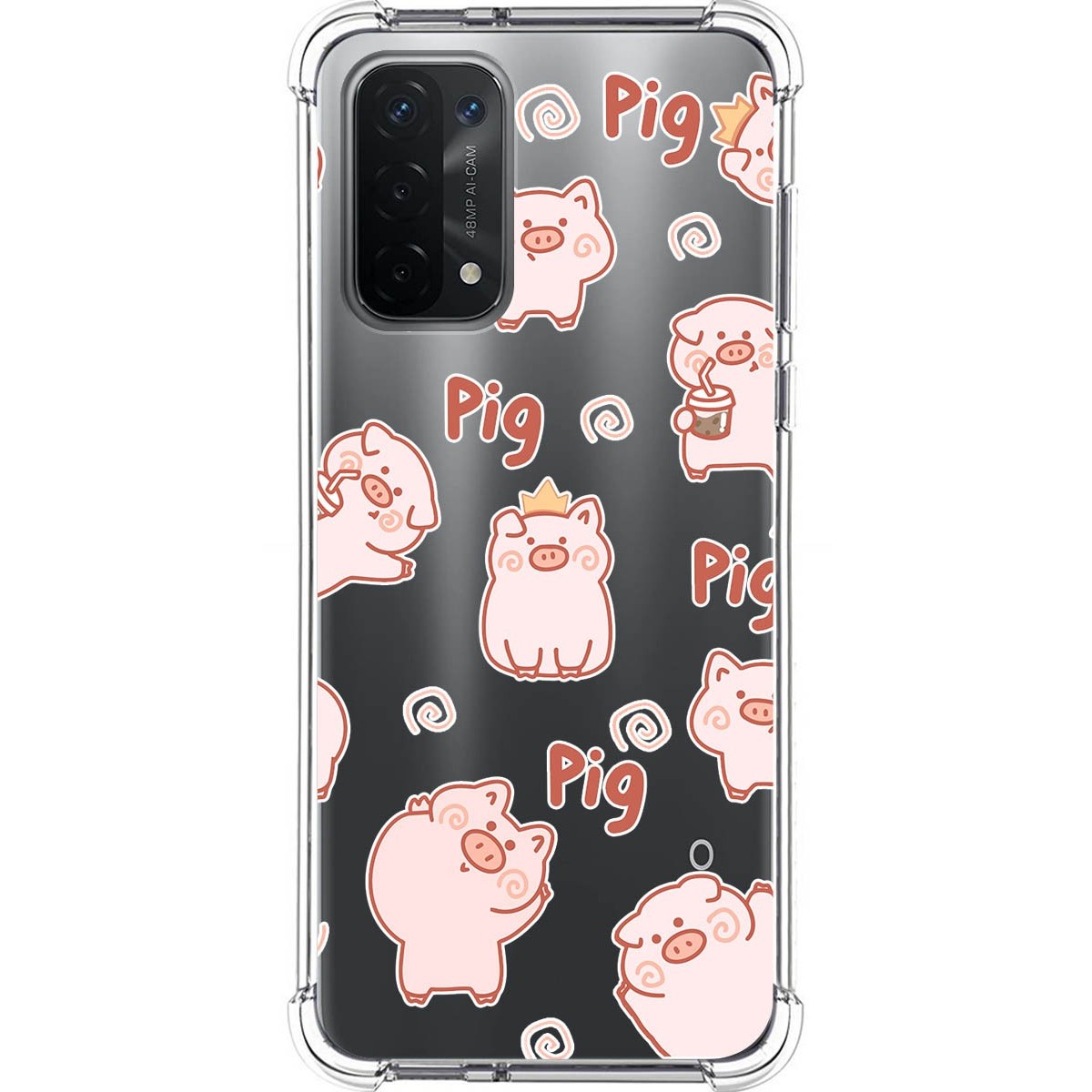 Funda Silicona Antigolpes para Oppo A54 5G / A74 5G diseño Cerdos Dibujos