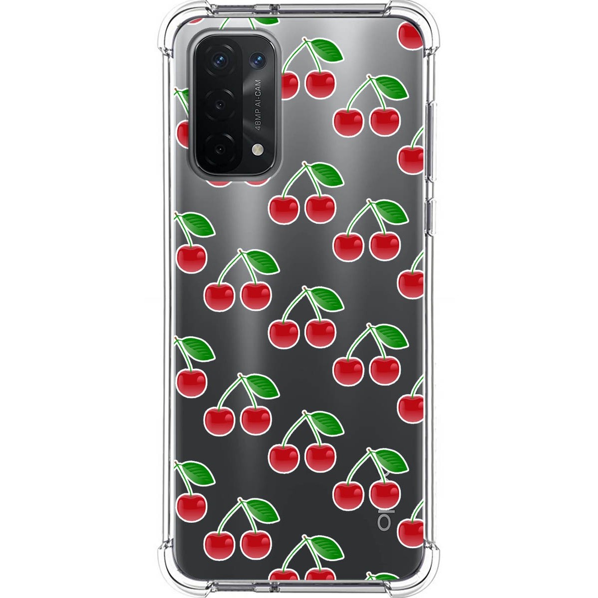 Funda Silicona Antigolpes para Oppo A54 5G / A74 5G diseño Cerezas Dibujos