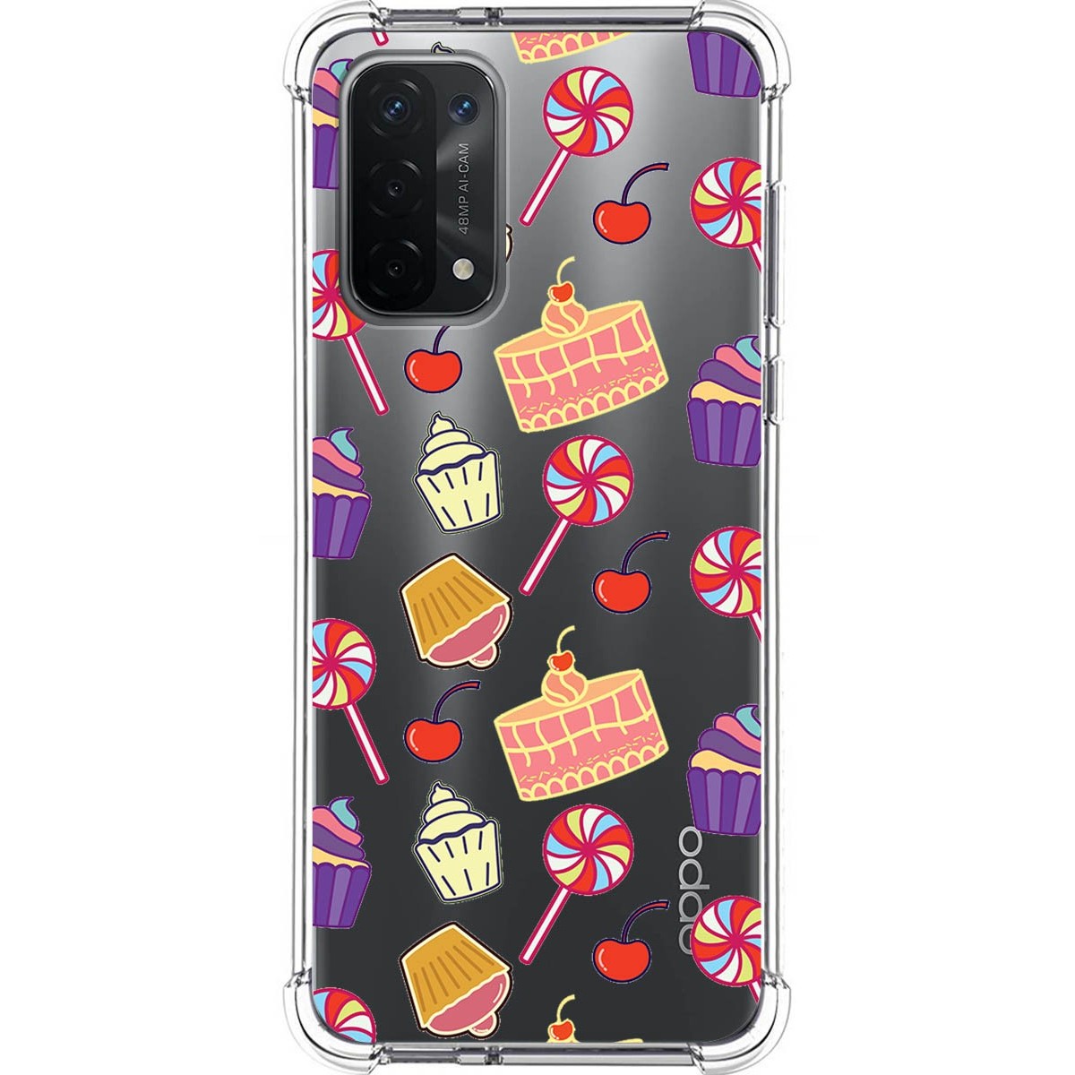 Funda Silicona Antigolpes para Oppo A54 5G / A74 5G diseño Dulces 01 Dibujos