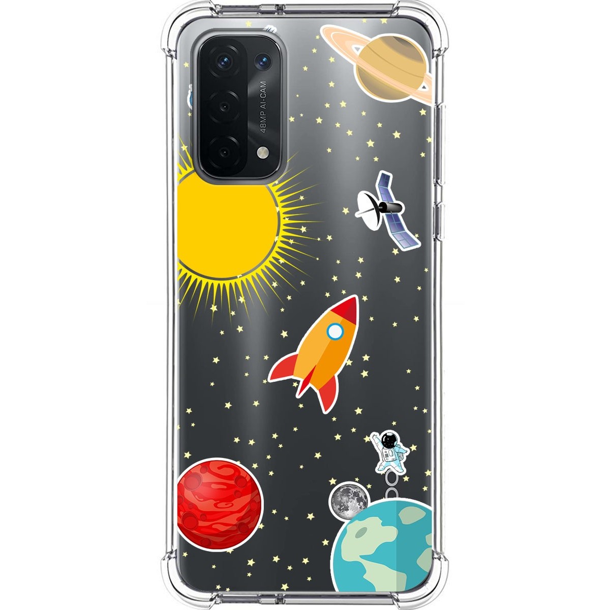 Funda Silicona Antigolpes para Oppo A54 5G / A74 5G diseño Espacio Dibujos
