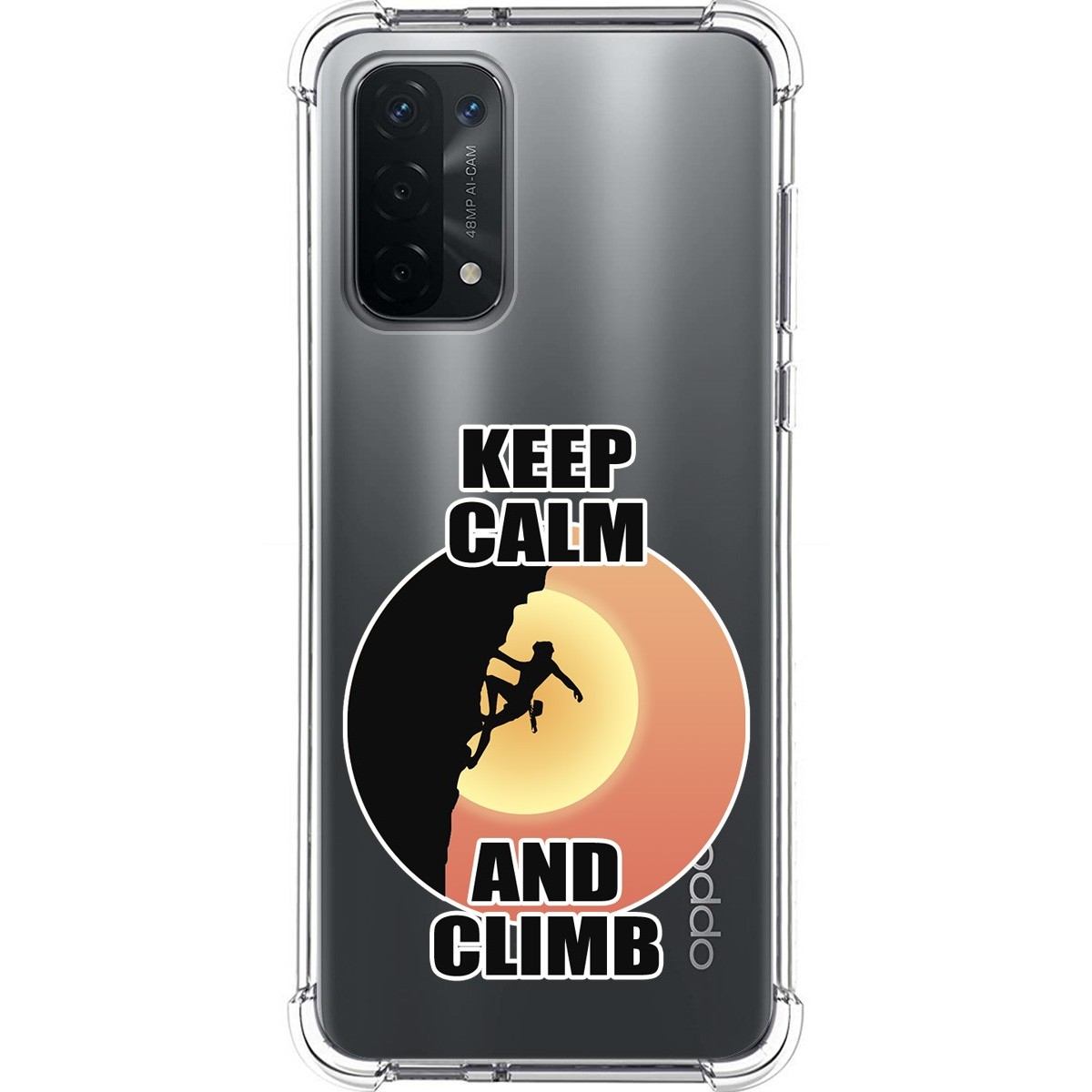 Funda Silicona Antigolpes para Oppo A54 5G / A74 5G diseño Mujer Escalada Dibujos