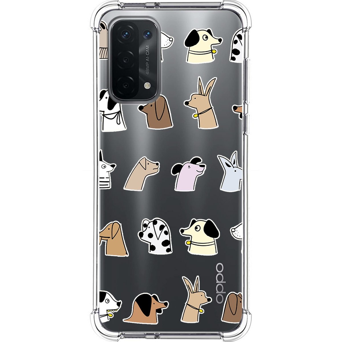 Funda Silicona Antigolpes para Oppo A54 5G / A74 5G diseño Perros Dibujos