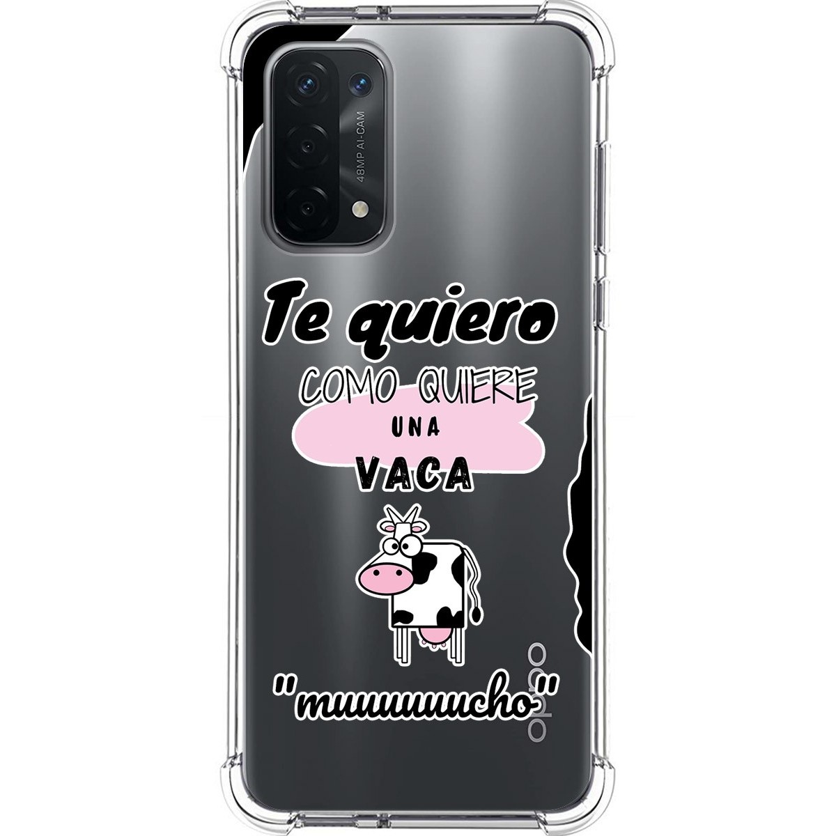 Funda Silicona Antigolpes para Oppo A54 5G / A74 5G diseño Vaca Dibujos
