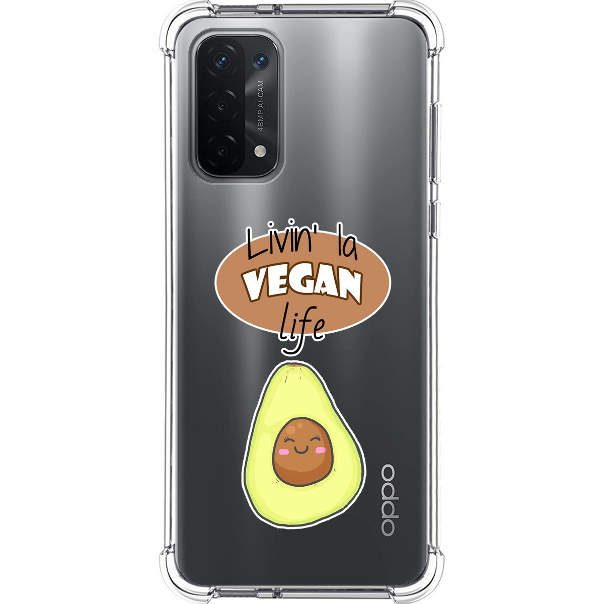 Funda Silicona Antigolpes para Oppo A54 5G / A74 5G diseño Vegan Life Dibujos