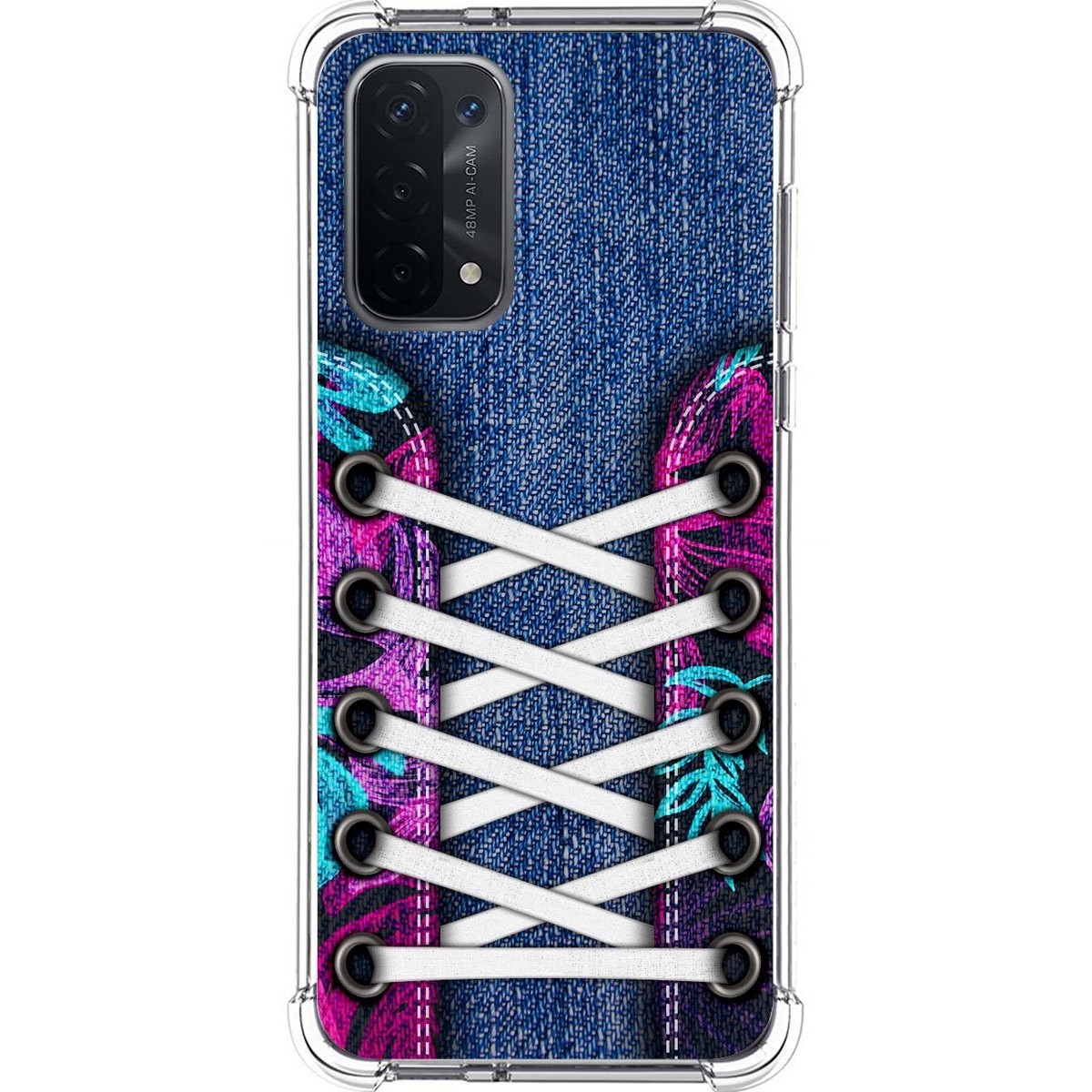 Funda Silicona Antigolpes para Oppo A54 5G / A74 5G diseño Zapatillas 06 Dibujos