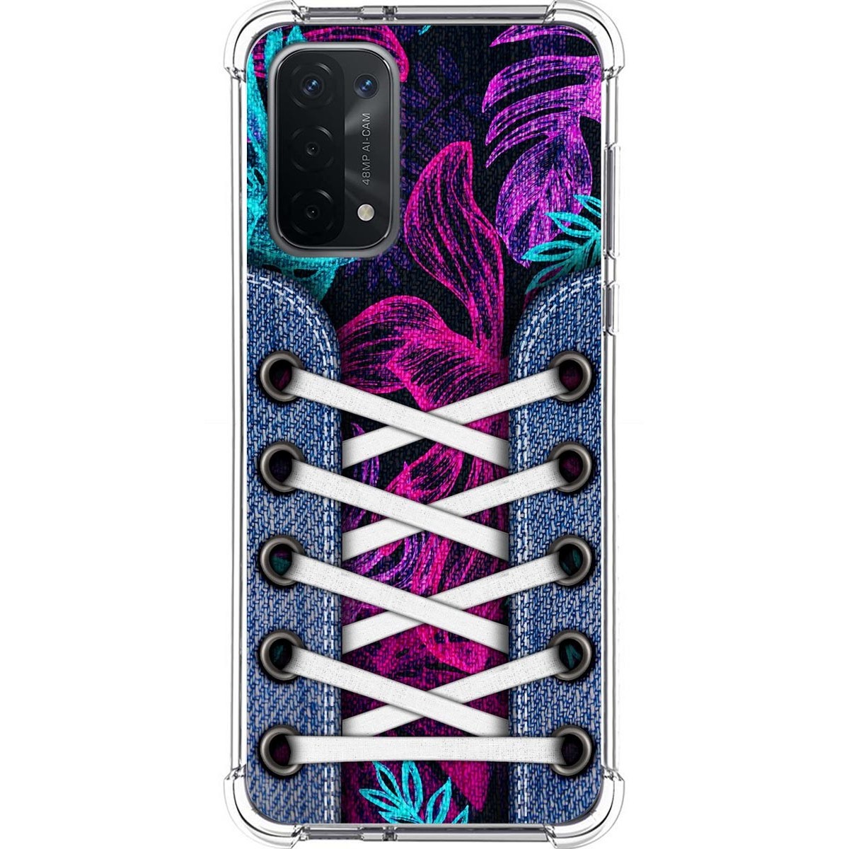 Funda Silicona Antigolpes para Oppo A54 5G / A74 5G diseño Zapatillas 07 Dibujos