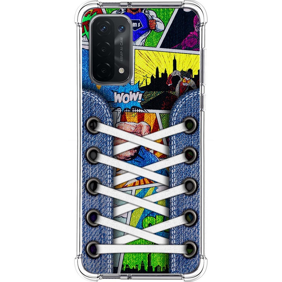 Funda Silicona Antigolpes para Oppo A54 5G / A74 5G diseño Zapatillas 14 Dibujos